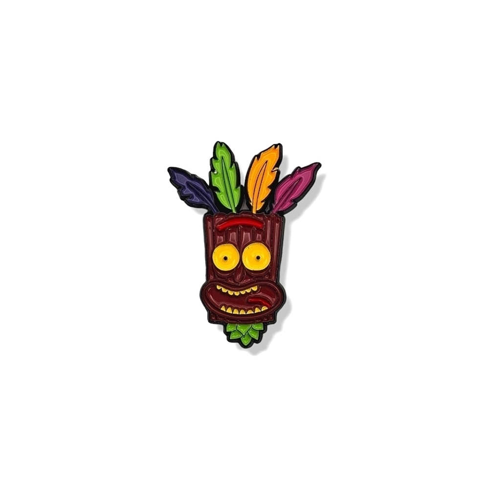 Rick and Morty × Crash Bandicoot | Rick Aku Aku Brooch/Pin